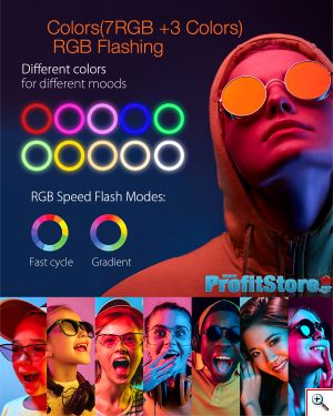 RGB Φωτογραφικό Φωτιστικό Δαχτυλίδι LED 26cm Πολύχρωμο USB με Ασύρματο Χειριστήριο, Τρίποδο & Βάση Στήριξης Κινητού - Ring Light Lamp