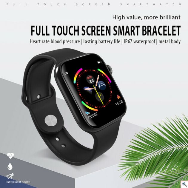 Αδιάβροχο Αθλητικό Ρολόι Αφής με Καρδιομετρητή, Πιεσόμετρο, Οξύμετρο, Μέτρηση Βημάτων & Ποιότητας Ύπνου - Activity Tracker Smart Watch