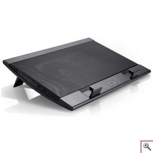 DEEPCOOL® Αντιολισθητικό Cooling Pad για Laptop έως 17.3 Ίντσες με Ρυθμιζόμενη Ταχύτητα Ανεμιστήρων - Ρυθμιζόμενα Ποδαράκια & 2 Θύρες USB