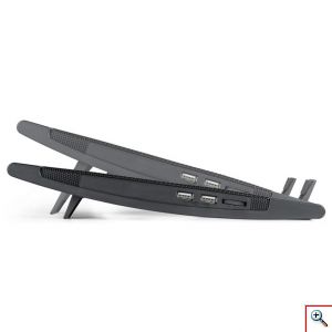 DEEPCOOL® Αντιολισθητικό Cooling Pad για Laptop έως 17.3 Ίντσες με Ρυθμιζόμενη Ταχύτητα Ανεμιστήρων - Ρυθμιζόμενα Ποδαράκια & 2 Θύρες USB
