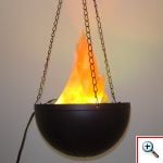 Εντυπωσιακό Κρεμαστό Φωτιστικό Flame Lamp με Εφέ Πραγματικής Φλόγας 20εκ