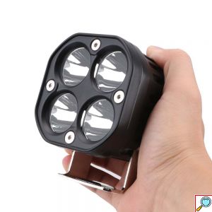 Σετ Αδιάβροχα Προβολάκια LED 9000lm Ομίχλης 80W Ψυχρού Λευκού Φωτισμού 6000K Αυτοκινήτου, Μηχανής 12V & 24V IP67 Σετ 2 Κομμάτια & Διακόπτης ON / OFF