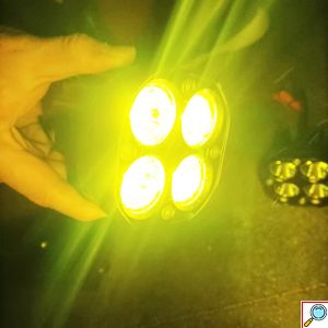 Αδιάβροχος Προβολέας Amber LED Ομίχλης 40W Θερμού Φωτισμού 3000K 12V 4500Lumens IP67