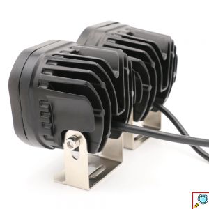 Αδιάβροχος Προβολέας Amber LED Ομίχλης 40W Θερμού Φωτισμού 3000K 12V 4500Lumens IP67