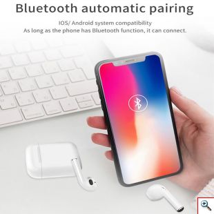Ασύρματα Ακουστικά TWS Bluetooth 5.0 με Κουμπί, Καλώδιο & Θήκη Φόρτισης - Wireless Earphones