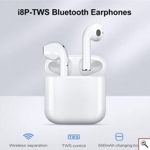 Ασύρματα Ακουστικά TWS Bluetooth 5.0 με Κουμπί, Καλώδιο & Θήκη Φόρτισης - Wireless Earphones