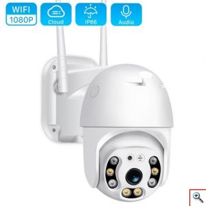 ICSee Αδιάβροχη Έξυπνη PTZ Κάμερα Ασφαλείας 3MP 1080p με WiFi - Αpp Εφαρμογή Παρακολούθησης - Νυχτερινή Λήψη & Μικρόφωνο