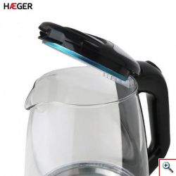 Ηλεκτρικός Διάφανος Βραστήρας με LED - Haeger HG-7842 Electric Kettle 2.2lt
