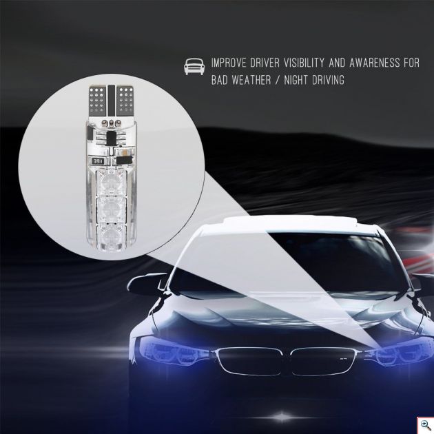 RGB Led Αυτοκινήτου 6x SMD LED CAN BUS 360° με Τηλεχειριστήριο - 2 τεμάχια
