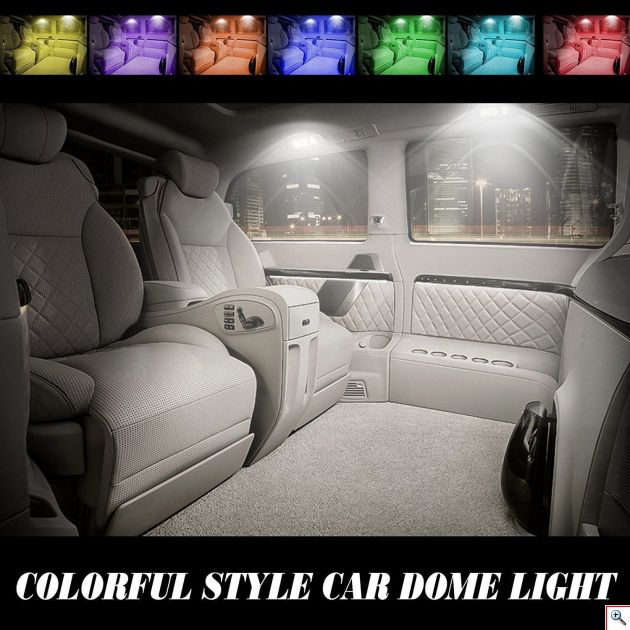RGB Led Αυτοκινήτου 6x SMD LED CAN BUS 360° με Τηλεχειριστήριο - 2 τεμάχια