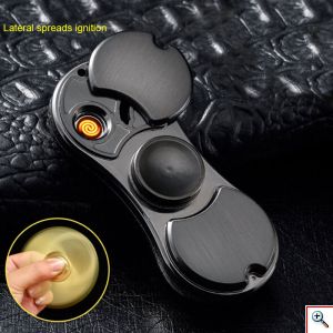 Fidget Spinner με Αναπτήρα Επαναφορτιζόμενο USB - Αγχολυτικό Παιχνίδι Ανακούφισης Στρες