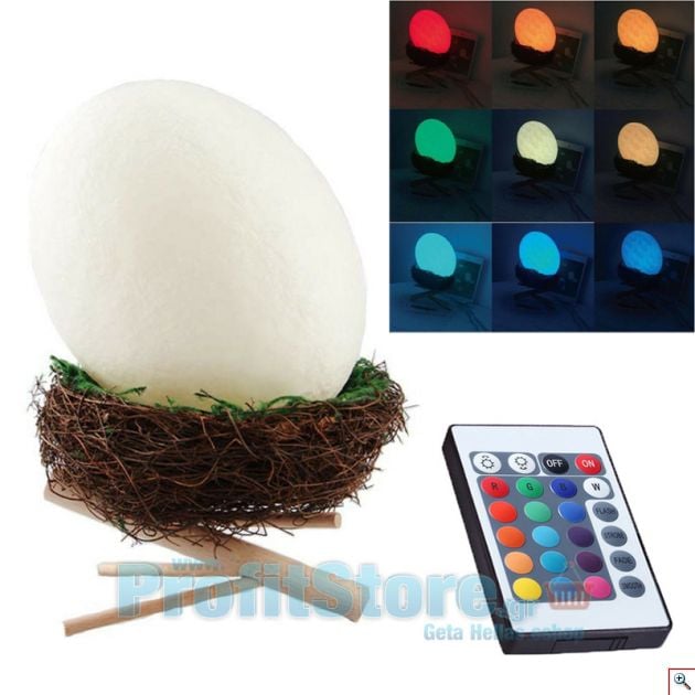 Σας φέραμε αυτό το καταπληκτικό ανάγλυφο φωτιστικό αυγό LED Εgg Light σε ρεαλιστική φωλιά πουλιού που φαίνεται πως στέκεται σε κλαδί! 