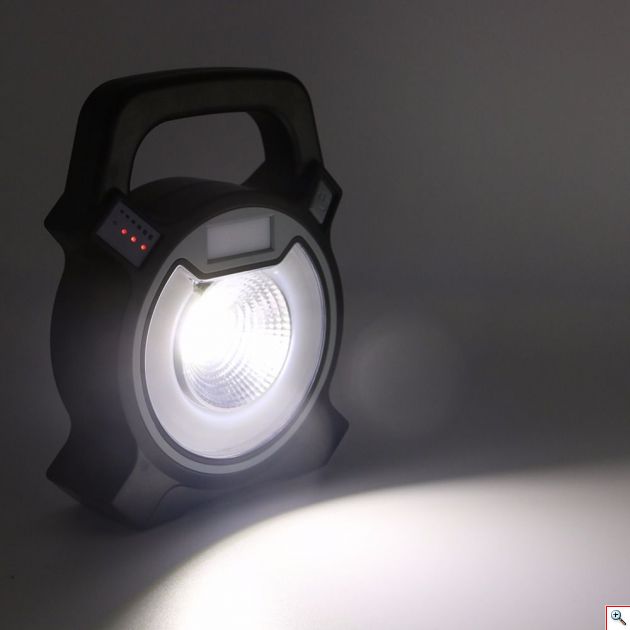 Ηλιακός LED Φορητός Προβολέας Εργασίας & Powerbank - COB Working Light