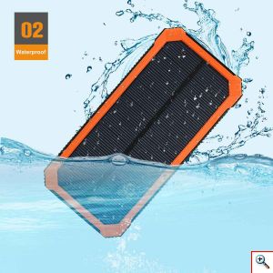 Heavy Duty Ηλιακό Powerbank & Φακός LED - Φορητή Μπαταρία Φορτιστής & Φωτιστικό Επιβίωσης με Ηλιακό Πάνελ Υψηλής Ισχύος 2A - Solar Power Bank Battery Charger