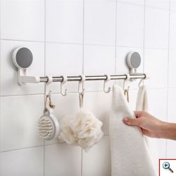Κρεμάστρα με Βεντούζες 6 Θέσεων για Μπάνιο & Κουζίνα JS185014