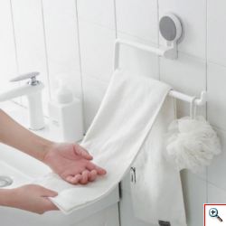Πλαστική Kρεμάστρα - Ράβδος με Βεντούζα για Μπάνιο & Κουζίνα JS188073