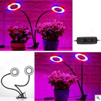 Διπλό LED Φωτιστικό για Ανάπτυξη Φυτών με Κλιπ & Εύκαμπτο Βραχίονα με USB Θερμοκηπίου - Double LED Plant Grow Light