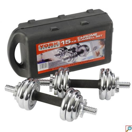 30kg Σετ 2x Αλτήρες 15kg σε Φορητό Βαλιτσάκι - Ρυθμιζόμενων Μεταλλικών Αλτήρων