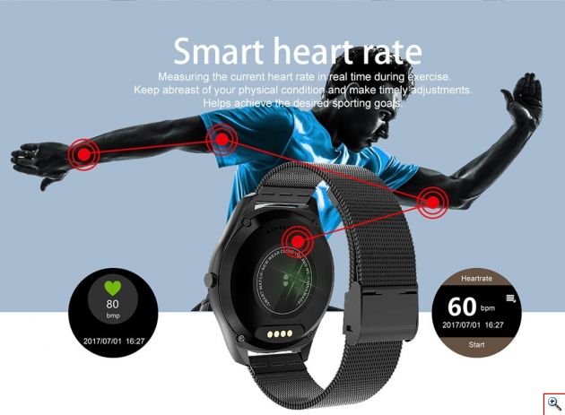 Αδιάβροχο Smart Watch & Fitness Tracker Ρολόι NewWear® Handsfree με Παλμογράφο, Μέτρηση Βημάτων & Ύπνου, Μαγνητική Φόρτιση & Ειδοποιήσεις Κινητού με Ελληνικά