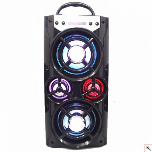 Ηχοσύστημα Bluetooth με LED Φωτισμό 12W USB/SD/AUX/FM & Οθόνη LED Multimedia Player MS-26XΒΤ
