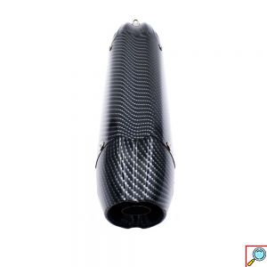 Carbon Τελικό Εξάτμισης Μηχανής με Βαθύ Ήχο 39cm - Φ 37-50mm 250cc - 1000cc