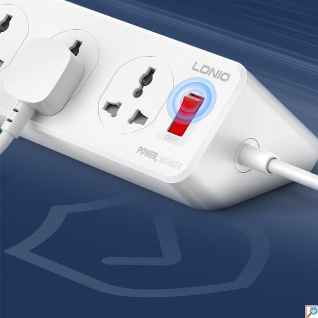 Πολύπριζο 10 Θέσεων - 2500W, 3x USB-A & 3x USB-C PD 30W