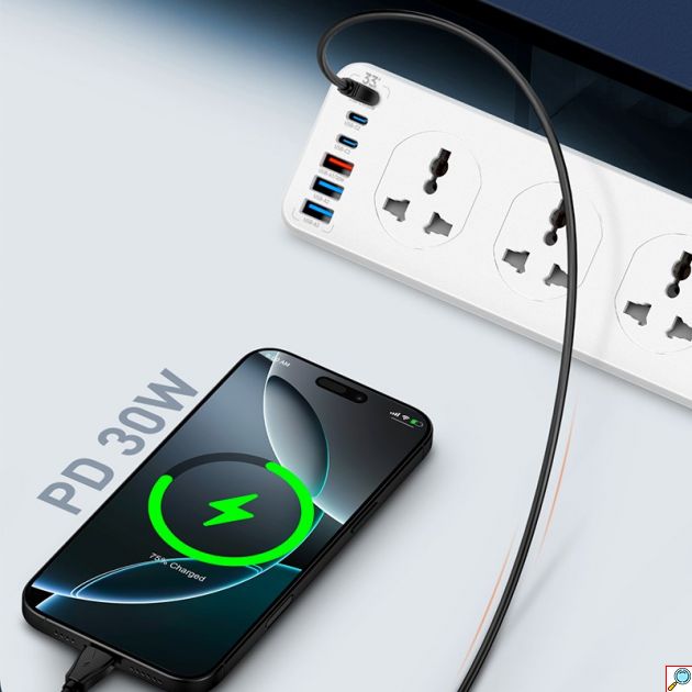 Πολύπριζο 10 Θέσεων - 2500W, 3x USB-A & 3x USB-C PD 30W
