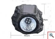 Φωτιστικό Ηλιακής Ενέργειας Σχήμα Βράχου Solar Powered με 4 LED, Outdoor Lights 99002