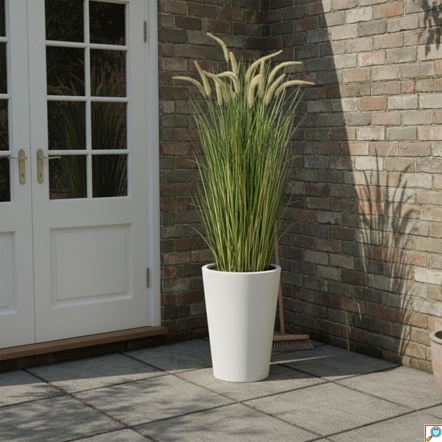 120cm Τεχνητό Διακοσμητικό Φυτό Pampas Grass σε Γλάστρα