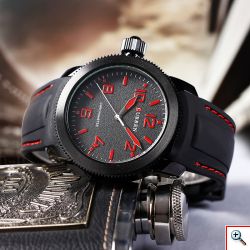 Ανδρικό Ρολόι CURREN M8173 Black & Red 