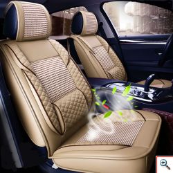 Υπερπολυτελές Πλήρες Σετ - Pu Leather Ανατομικά Καλύμματα Καθισμάτων Αυτοκινήτου 11 Τεμάχια DR-8010