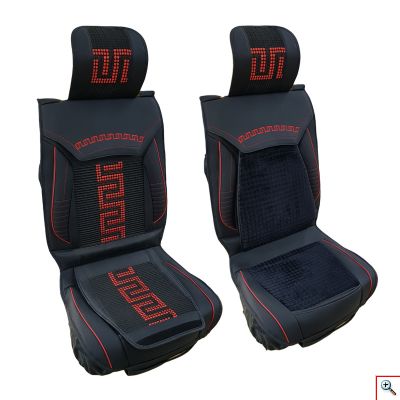 Υπερπολυτελές Πλήρες Σετ - Pu Leather Ανατομικά Καλύμματα Καθισμάτων Αυτοκινήτου 11 Τεμάχια DR-8010