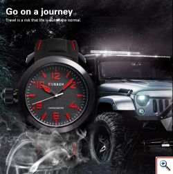 Ανδρικό Ρολόι CURREN M8173 Black & Red 