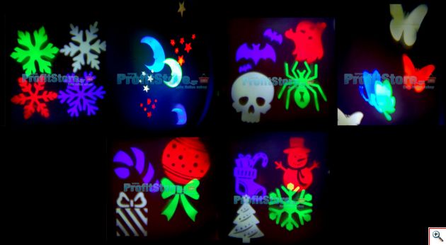 Νυχτερινός Γιορτινός Φωτισμός με 6 Διαφορετικά Θέματα - XBrigth LED Slides Projector