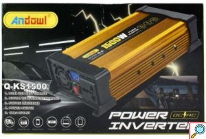 1500W Inverter Αυτοκινήτου Τροποποιημένου Ημιτόνου για Μετατροπή 12V DC σε 220V AC
