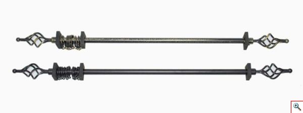 Μεταλλικό Πτυσόμενο Κουρτινόξυλο 70-120cm