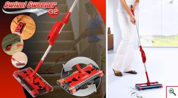 Πρωτοποριακή Επαναφορτιζόμενη Σκούπα Swivel Sweeper G3
