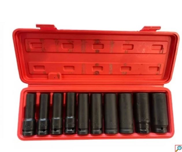 Σετ Κρουστικά Καρυδάκια 1/2″ 10 Τεμαχίων 10-24mm – Μακριά για Εργασίες Ακριβείας - Επαγγελματικής Αντοχής με Κασετίνα Μεταφοράς