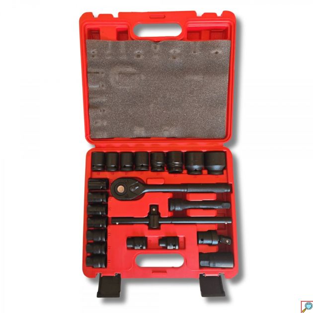 Σετ Κρουστικά Καρυδάκια 8-32mm με Καστάνια 1/2″ 23 Τεμαχίων – Επαγγελματικό για Συνεργείο, Αυτοκίνητο & Μηχανικές Επισκευές σε Βαλιτσάκι