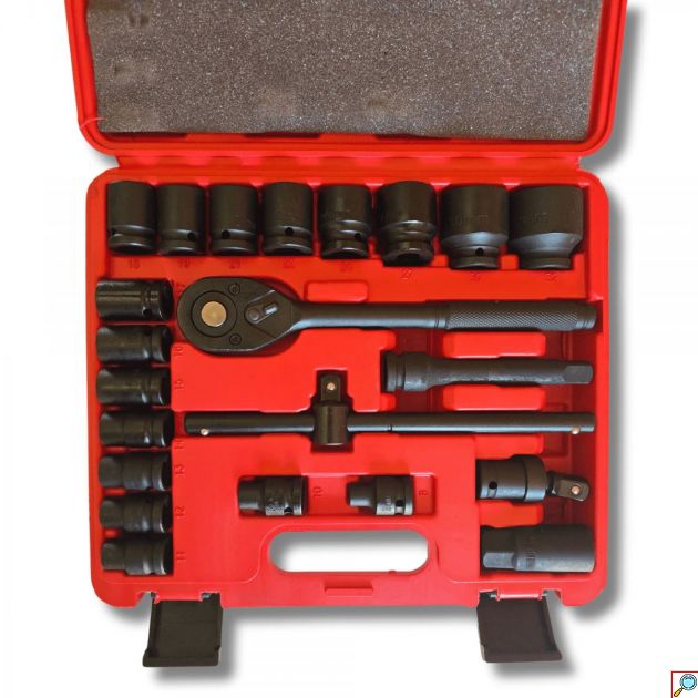 Σετ Κρουστικά Καρυδάκια 8-32mm με Καστάνια 1/2″ 23 Τεμαχίων – Επαγγελματικό για Συνεργείο, Αυτοκίνητο & Μηχανικές Επισκευές σε Βαλιτσάκι
