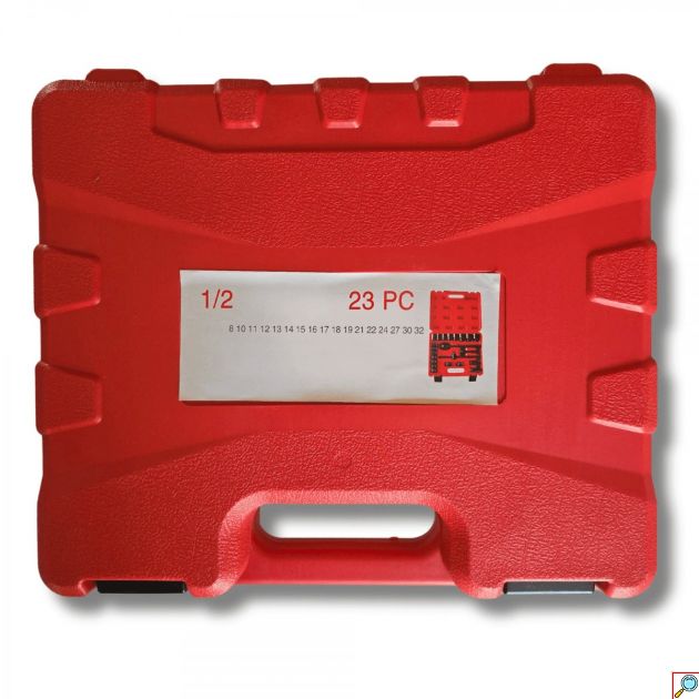 Σετ Κρουστικά Καρυδάκια 8-32mm με Καστάνια 1/2″ 23 Τεμαχίων – Επαγγελματικό για Συνεργείο, Αυτοκίνητο & Μηχανικές Επισκευές σε Βαλιτσάκι