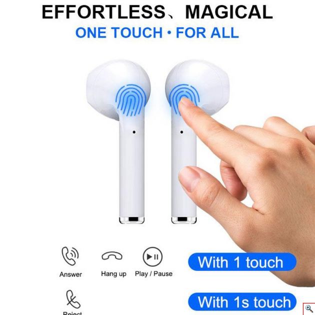 Ασύρματα Ακουστικά Αφής Bluetooth 5.0 με Μικρόφωνο, Pop-up στο Κινητό - Handsfree Earphones χωρίς Καλώδιο