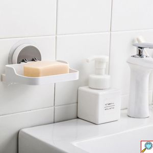 Επιτοίχιο Αυτοκόλλητο Ραφάκι για Σαπούνια Νιπτήρα Μπάνιου - Σαπουνοθήκη Πλαστική