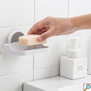 Επιτοίχιο Αυτοκόλλητο Ραφάκι για Σαπούνια Νιπτήρα Μπάνιου - Σαπουνοθήκη Πλαστική