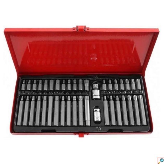 Σετ 40τμχ Μύτες Torx, Allen & XZN Spline 30/75mm με Αντάπτορες 3/8
