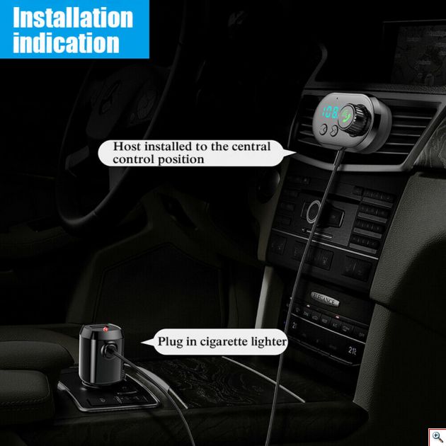 Bluetooth Πομπός Αυτοκινήτου με USB Φορτιστή & Αρωματικό - Micro SD - TF, MP3 Player με LCD Οθόνη για τον Αεραγωγό - Car FM Transmitter