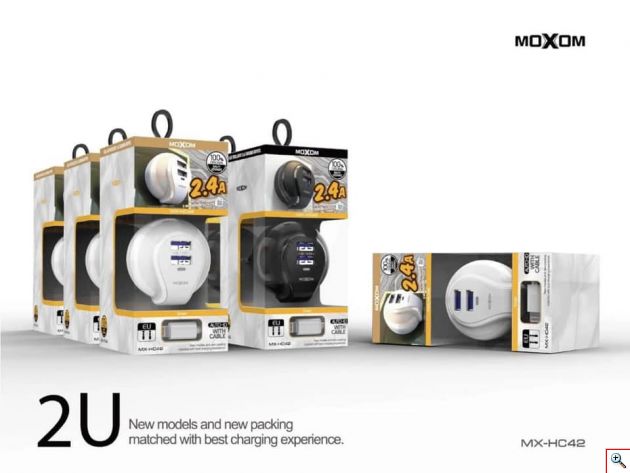 Φορτιστής 2USB 2.4A Charger MOXOM