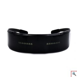Γυαλιά LED Bluetooth Μεταβαλλόμενων Εικόνων & Animation με App Κινητού - Μαύρο