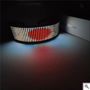 Γυαλιά LED Bluetooth Μεταβαλλόμενων Εικόνων & Animation με App Κινητού - Μαύρο