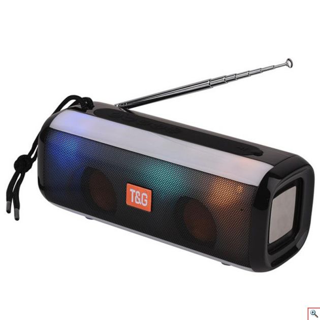 Φορητό Ασύρματο Ηχείο Bluetooth με LED Φωτισμό & FM Ραδιόφωνο - Ηχοσύστημα Multimedia Player Radio